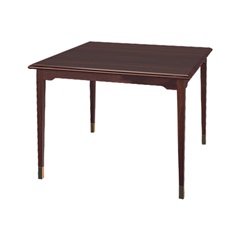 34" Tapered Leg Dining Table with Metal Ferrules